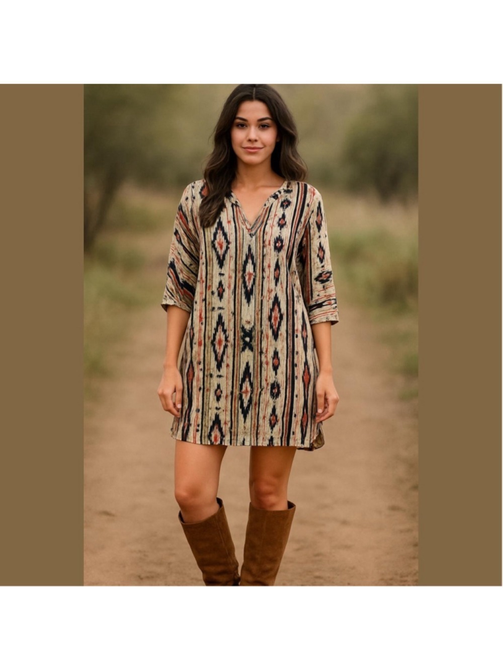 Women's Tucker Petite Multi-color 100% Silk Tunic Top